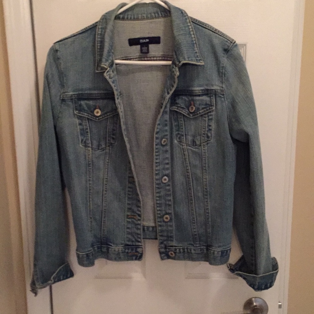 Gap light blue faded denim jacket